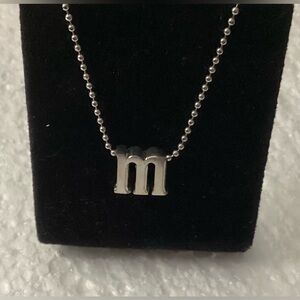 Alex Woo Sterling Silver Little Letter 'M' Pendant Necklace